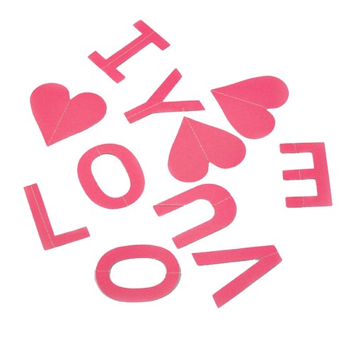마켓감성 LOVE 세로 가랜드 6p, 타입5