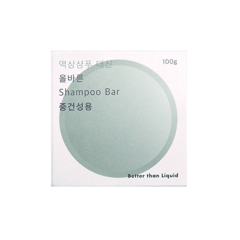 동구밭 올바른 샴푸바 중건성용, 1개, 100g