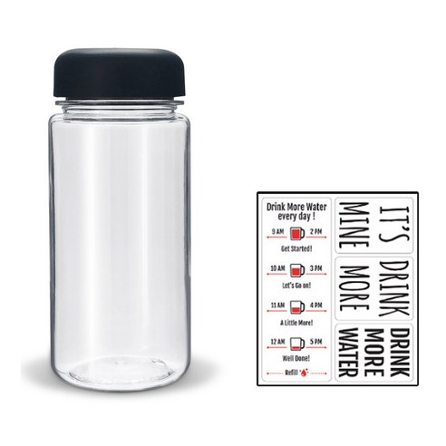 트라이탄 마이보틀 5p + 스티커, 블랙, 350ml