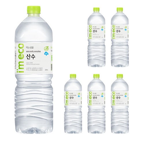 아임에코 산수 생수, 2L, 6개