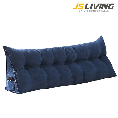 JSLIVING 피너츠 허리 등받이 삼각 쿠션, 네이비