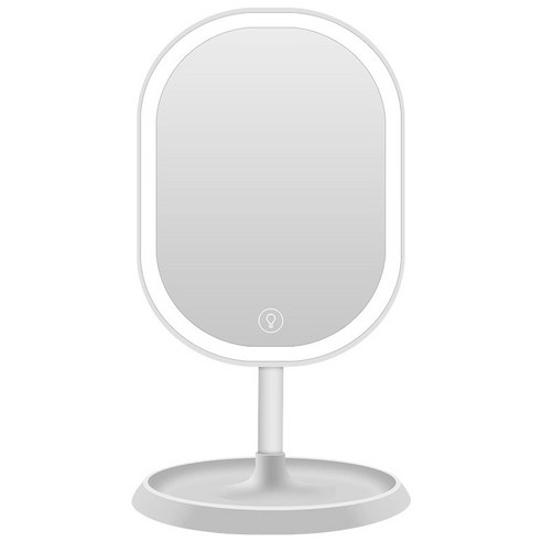 더숨 무선 LED 탁상거울 SOOM-BU10M, 화이트