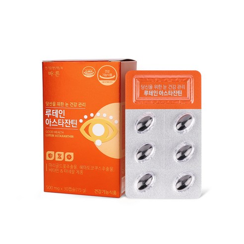 바른 루테인 아스타잔틴, 30정, 1개