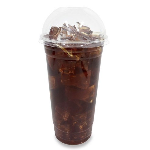 투고팩 투명 PET 아이스컵+돔뚜껑, 500개입, 1세트, 600ml