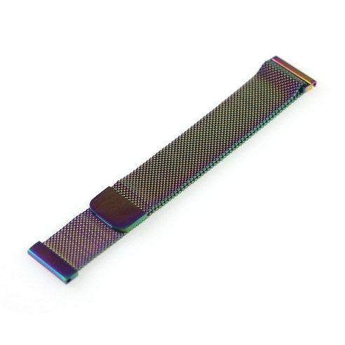 갤럭시 프론티어/기어S3/워치3 22mm 자석 버클 스마트 메탈 스트랩 (45/46mm 호환 가능), UGW001 레인보우, 1개