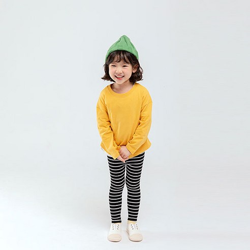 레인보우키즈 아동용 쫀쫀 잔줄 레깅스