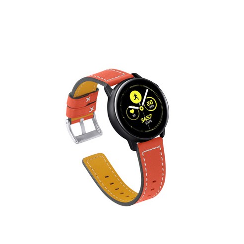 인뮤즈 갤럭시워치 호환 42mm 데일리 가죽 시계줄, 레드