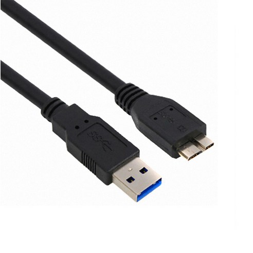 USB 연장케이블 연장선 미니5핀 외장하드 USB3.0 마이크로B, 1개, 2m