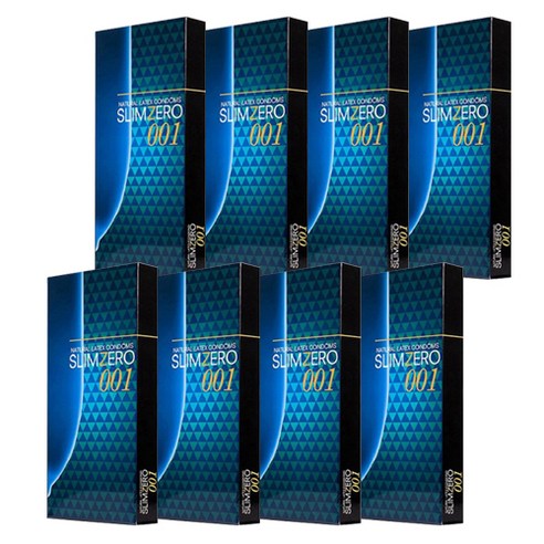슬림제로 001 울트라씬 일반형 콘돔, 8개입, 8개