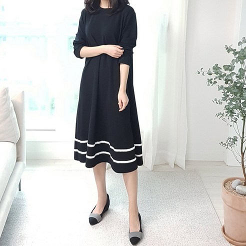 보리맘 긴줄리 여성 임산부 원피스 A100