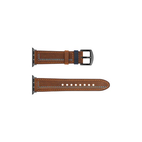 비쉐르 애플워치 3/4/5 엘라인 레더 스트랩 (38/40mm 호환 가능), 브라운, 1개