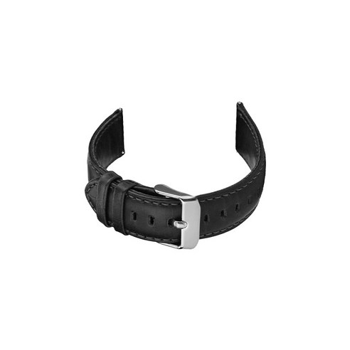 비쉐르 갤럭시S2 실버 프론티어 레더 밴드 스트랩 (44mm 호환가능), 블랙, 1개