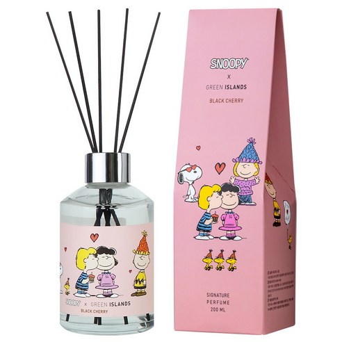 데일리콤마 스누피 디퓨저 200ml, 블랙체리 향, 1개