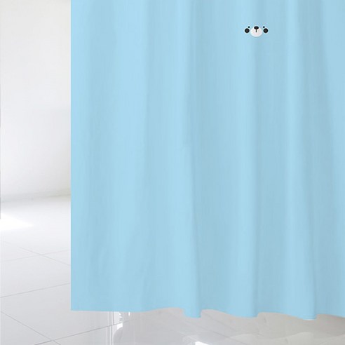 디자인수풀 샤워 커튼 L 1800 x 1880 mm + 스테인리스 고리 세트 sc854, 1세트