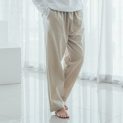 도씨 남성용 순면 9부 잠옷 바지