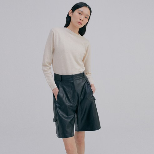 분더캄머 여성용 Eco Leather Half Trouser