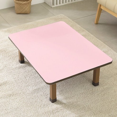 브라운 상다리 접이식 테이블 600 x 400 mm, 핑크