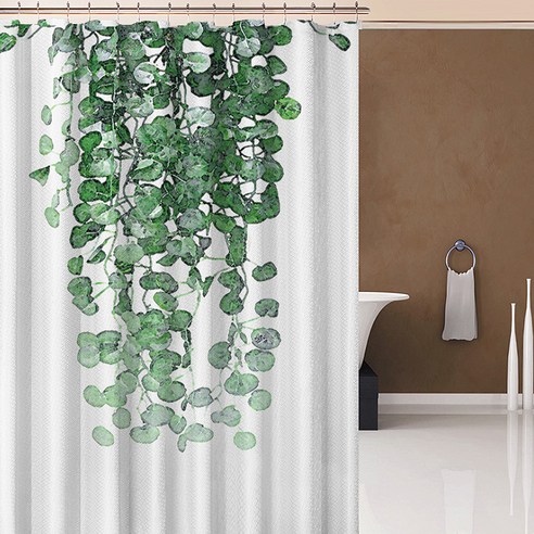 알럽홈 플랜츠 무드 방수 샤워커튼 Type8 180 x 180 cm, 1개