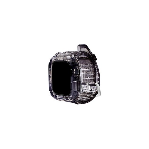 비쉐르 에어리트 애플워치 1 실리콘 일체형 밴드 스트랩 (42mm 호환 가능), 블랙, 1개