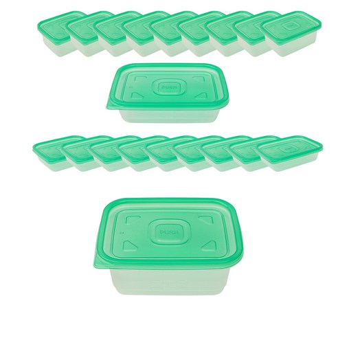 더담다 다용도 밀폐용기 세트, 1세트, 용기 400ml x 10p + 750ml x 10p