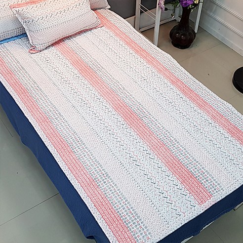 좋은솜좋은이불 웨이빙 침대 패드, 핑크