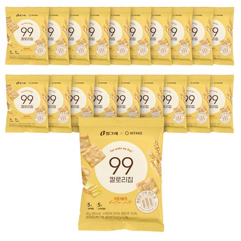 빙그레 99칼로리칩 버터솔트, 30g, 20개