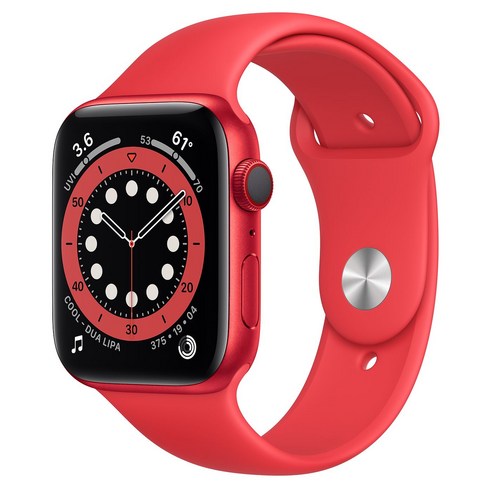 Apple 2020년 애플워치 6 GPS + 셀룰러 44mm 레귤러, 44mm, GPS + Cellular, (PRODUCT)RED 알루미늄 케이스, (PRODUCT)RED 스포츠 밴드