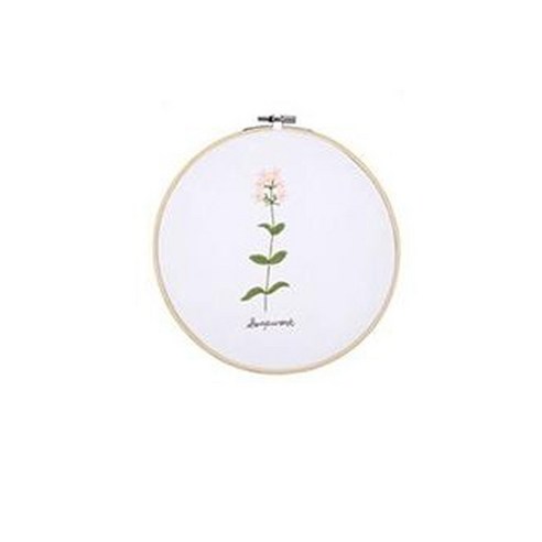 101도 초보자용 야생화 자수 DIY 패키지 세트, 1세트, 08 soapwort