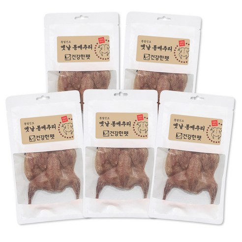 건강한펫 옛날 통메추리 강아지 동결건조간식, 통메추리맛, 5개