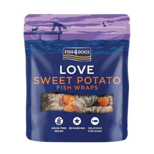 피쉬포독스 강아지 피쉬 랩 건조간식, 스위트 포테이토, 100g, 1개