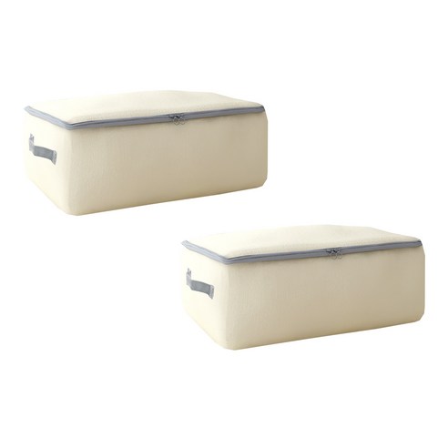 알럽홈 심플컬러 방습 이불 보관가방 58 x 40 x 22 cm, 라이트옐로우, 2개