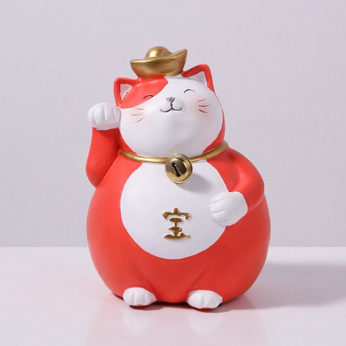 뚠뚠 찹쌀떡 복 고양이 오브제, 오렌지