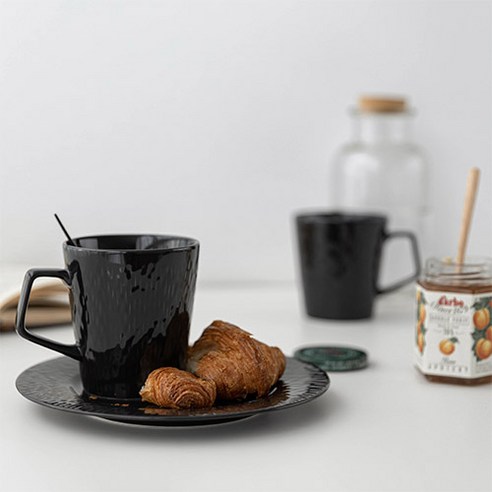 마리아꾸르끼 휘빈카 머그, 미드나잇 차콜, 2개