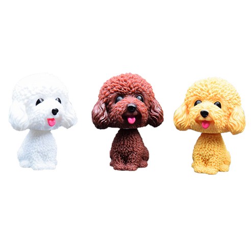 알럽홈 차량용 강아지 흔들인형 피규어, A세트, 1개