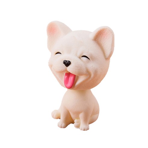 알럽홈 차량용 강아지 흔들인형 피규어, 아이보리퍼그, 1개