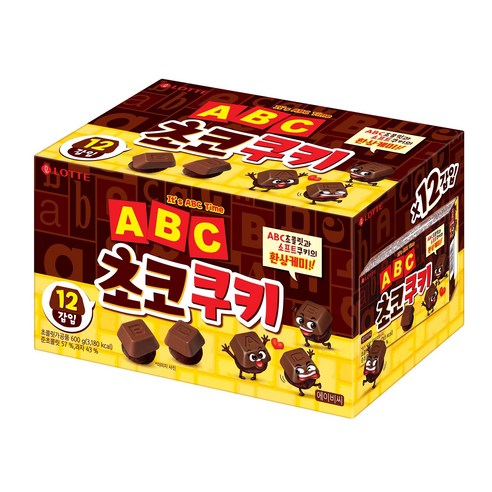 롯데제과 ABC 초코쿠키, 12개, 50g