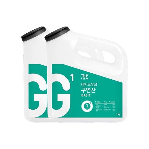 레인보우샵 G1 구연산 베이직 왕톡톡이, 1kg, 2개