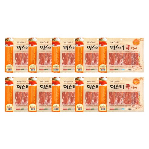 미스터쿡 강아지 간식 스테이크 300g, 연어, 10개