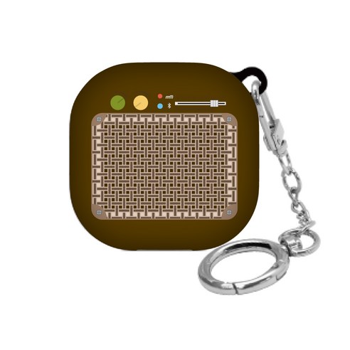 웨이브스튜디오 소울 디자인 갤럭시 버즈 라이브 케이스 + 키링, 뉴트로 엠프스피커B