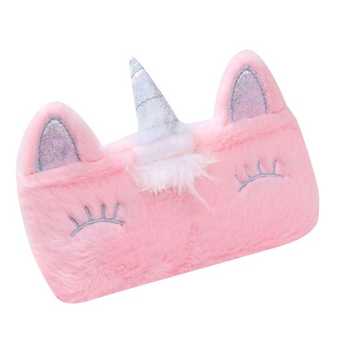 레인보우 유니콘 필통 FREE 20 x 9.5 cm, 핑크, 1개