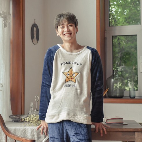 코코드림 커플용 스타짝꿍 극세사 커플 수면잠옷 HX717