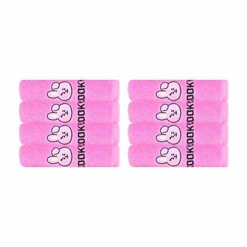 BT21 페이셜 네임 세면타올 140g 30수 면사, 쿠키, 8개