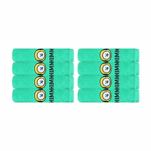 BT21 페이셜 네임 세면타올 140g 30수 면사, 치미, 8개