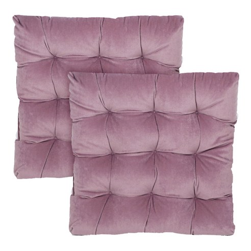 스웨이드 벨벳 방석 2p, PURPLE