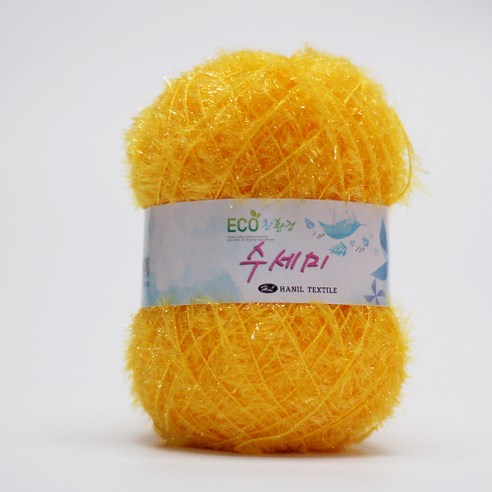 아실닷컴 에코 수세미 뜨개실 80g x 4p, 18 진노랑