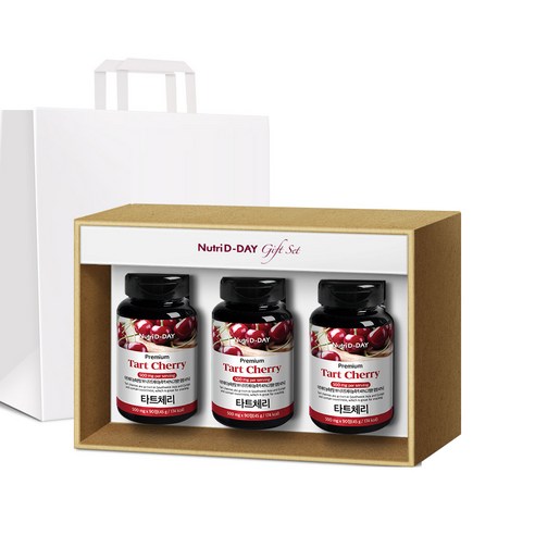 뉴트리디데이 프리미엄 타트체리 타블렛 + 쇼핑백, 45g, 3개