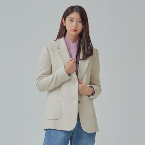 미쏘 여성용 테일러드 일자핏 싱글 자켓