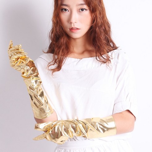 섹시파티 은박장갑 38cm, 골드, 3세트