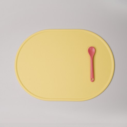 보울보울 국산 볼볼 실리콘 테이블매트, 치즈옐로우, 400 x 290 mm