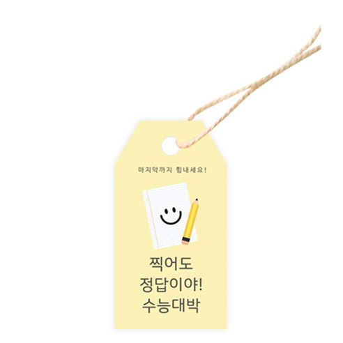 도나앤데코 수능002 다니카 찍어도 정답 태그 3.5 x 6.5 cm 100p + 면끈 100p, 1세트